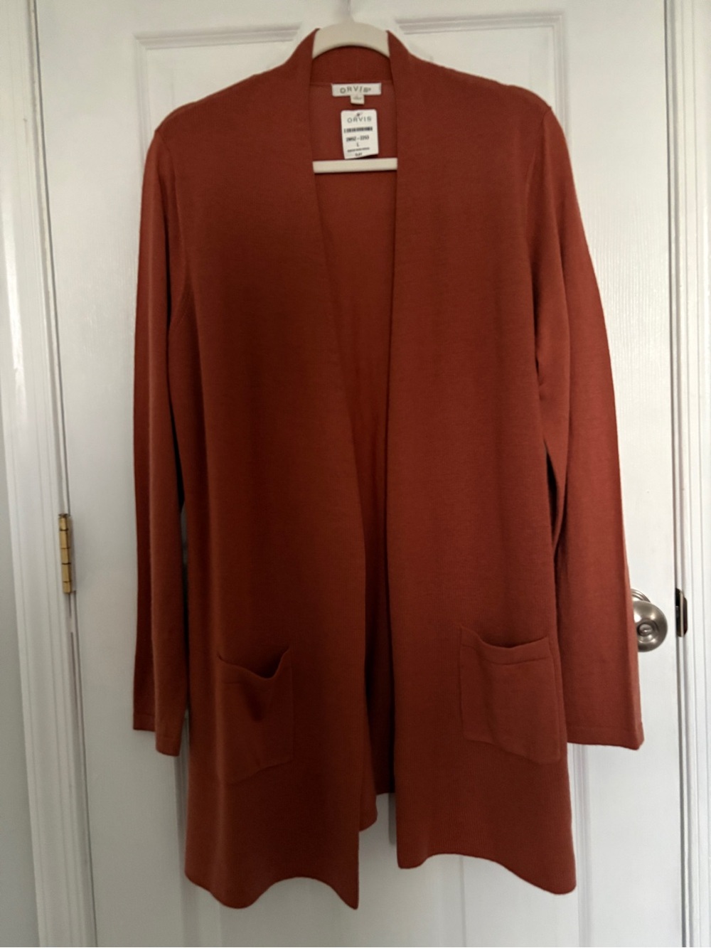 Orvis Women's Open-Front Cardigan in Rust #414